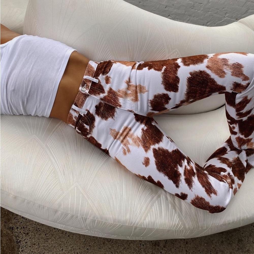 WeWoreWhat Baby Boot Cowhide Jeans